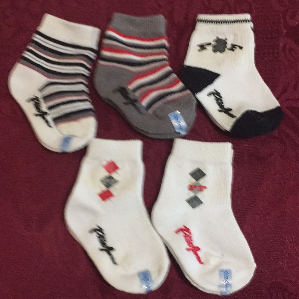 PF baby boy socks 5 pairs new 0-3 month